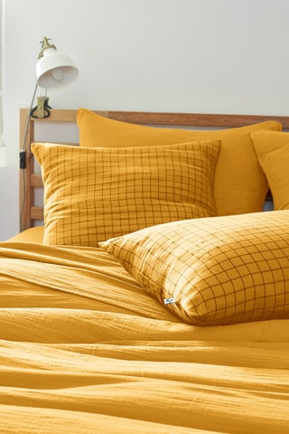 Funda de almohada Gaïa Mix - Azafrán