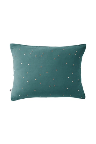 Funda de almohada Gaïa Chic - Azul pato
