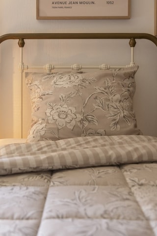 Juego de nórdico reversible de algodón 57 hilos/cm² Nora - Beige