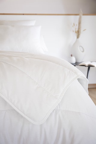 Nórdico antiácaros Celeste - 350 g/m² - Blanco