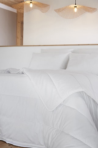 Nórdico antiácaros Celeste - 350 g/m² - Blanco