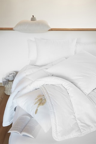 Nórdico antiácaros Celeste - 350 g/m² - Blanco