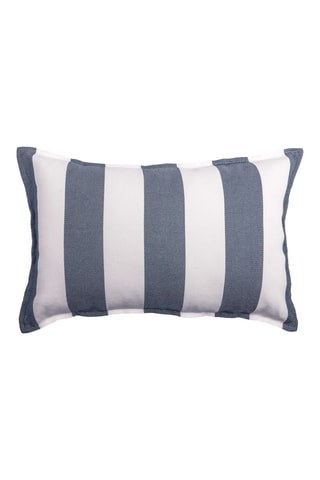 Funda de cojín Noa - Blanco y azul oscuro - 40 x 60 cm