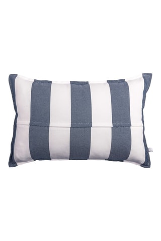 Funda de cojín Noa - Blanco y azul oscuro - 40 x 60 cm