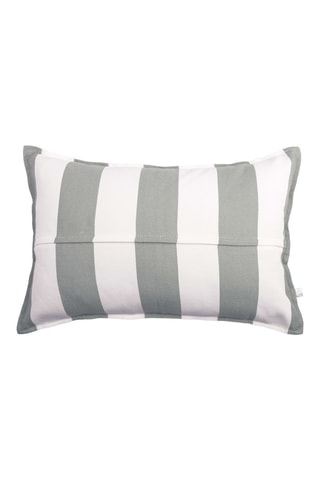 Funda de cojín Noa - Blanco y verde salvia - 40 x 60 cm