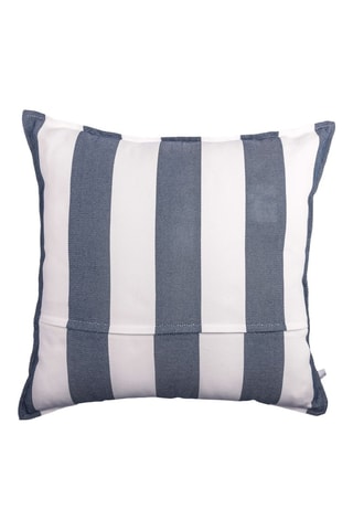 Funda de cojín Noa - Blanco y azul oscuro - 60 x 60 cm