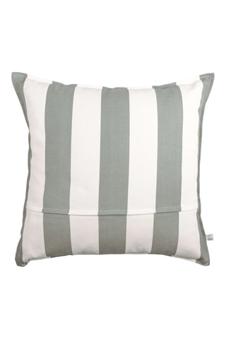 Funda de cojín Noa - Blanco y verde salvia - 60 x 60 cm