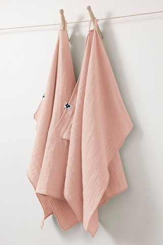 2 paños de cocina de algodón 125 g/m² Gaïa - Beige
