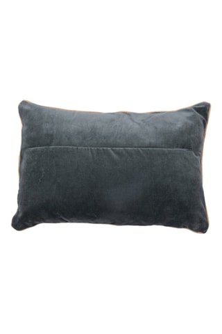 Cojín de terciopelo Cesar - Gris oscuro - 40 x 60 cm