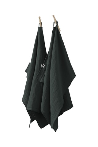 2 paños de cocina Gaia - Verde oscuro
