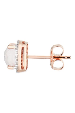 Orecchini Quartissime - Oro rosa, diamanti e quarzo rosa