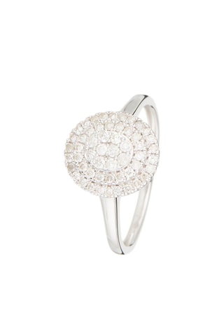 Anello Geelong - Oro bianco e diamanti