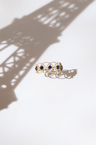 Anello Amoro - Oro giallo e zaffiri