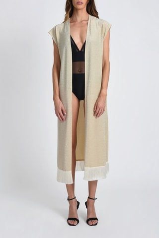 Chaleco largo - 
Beige