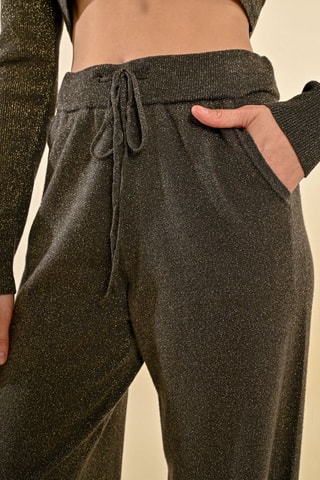 Pantalón wide leg de tiro alto - Caqui