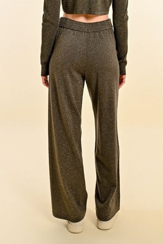 Pantalón wide leg de tiro alto - Caqui