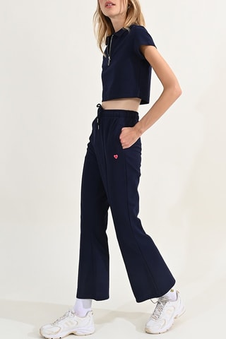Pantalón de tiro alto - Azul marino