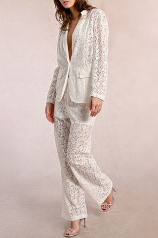 Pantalón de encaje - Blanco