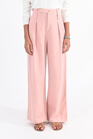 Pantalón de lino - Rosa empolvado