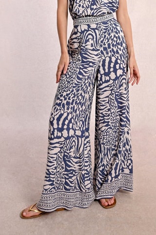 Pantalón de tiro alto - Azul marino