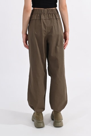 Pantalón de tiro alto - Caqui