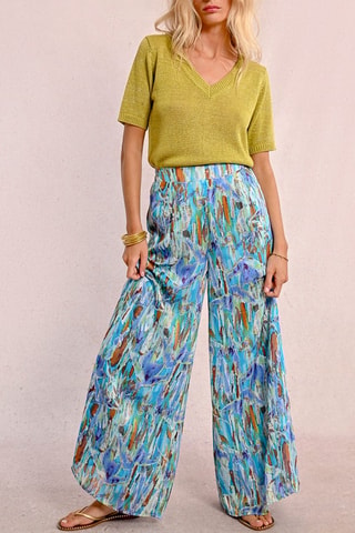 Pantalón - Turquesa y azul cobalto