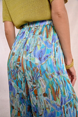 Pantalón - Turquesa y azul cobalto