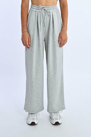 Pantalón de tiro alto - Gris jaspeado