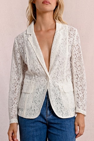 Chaqueta de encaje - Blanco