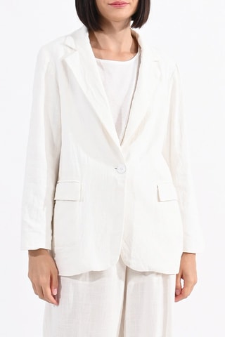 Chaqueta de lino - Blanco