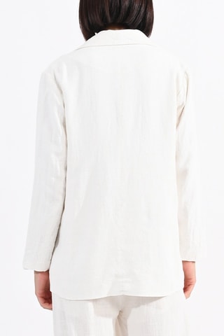 Chaqueta de lino - Blanco