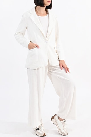 Chaqueta de lino - Blanco