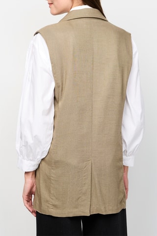Blazer sin mangas - Caqui