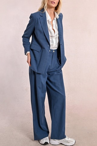 Chaqueta de lino - Azul marino