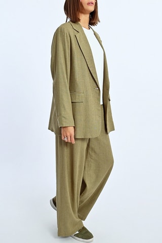 Chaqueta de lino - Caqui