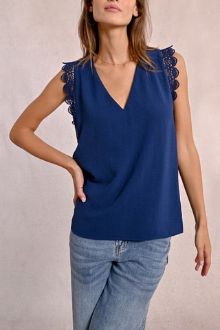 Top - Azul marino