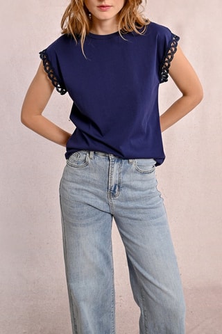 Top - Azul marino