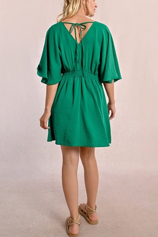 Vestido evasé - Verde oscuro