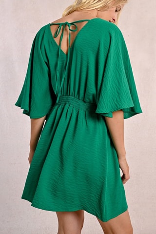 Vestido evasé - Verde oscuro