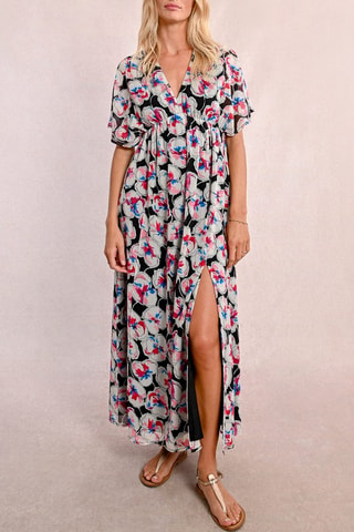 Vestido largo - Negro y blanco
