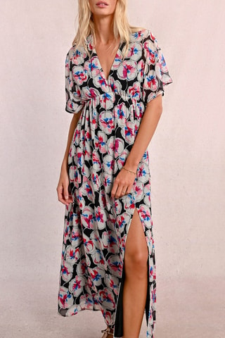 Vestido largo - Negro y blanco