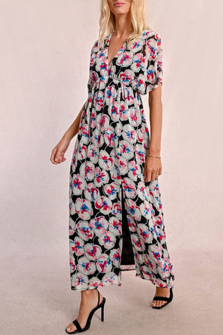 Vestido largo - Negro y blanco