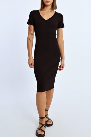 Vestido jersey - Negro