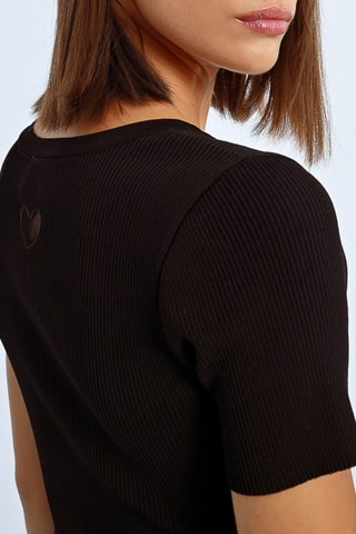 Vestido jersey - Negro