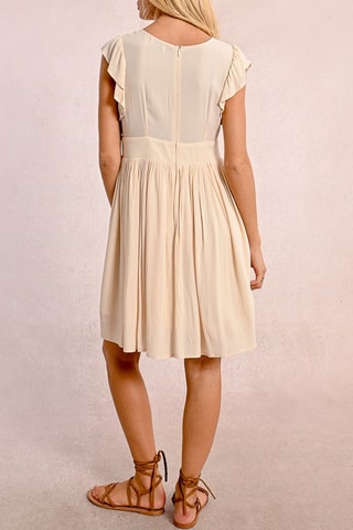 Vestido evasé - Beige