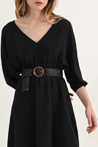 Vestido evasé - Negro