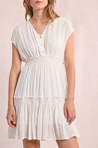 Vestido evasé - Blanco