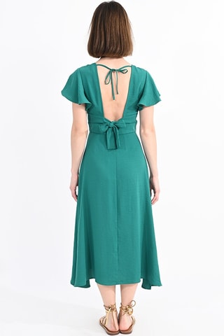 Vestido midi - Verde esmeralda