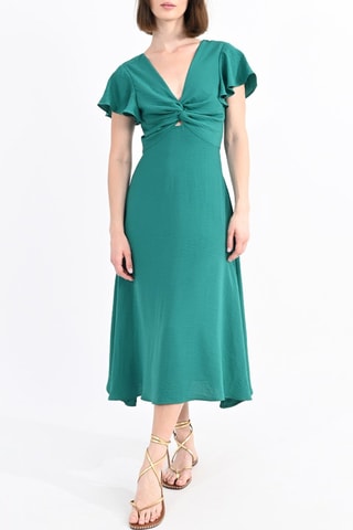 Vestido midi - Verde esmeralda