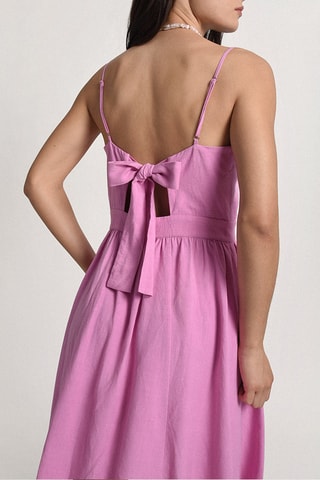 Vestido de ramio - 
Rosa